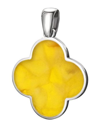Alhambra Amber Pendant In Sterling Silver The Monaco, image 
