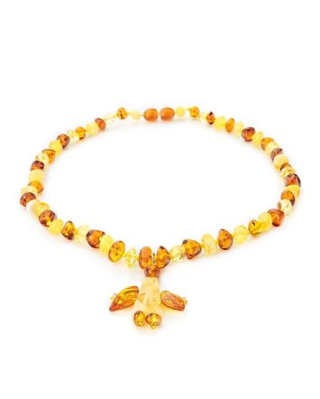 Amber Angel Shaped Pendant Necklace, image 