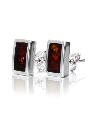 Amber Earrings In Sterling Silver The London, image 