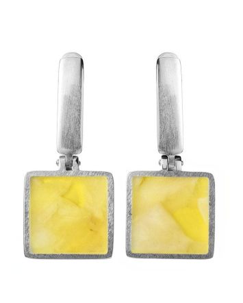 Amber Earrings In Sterling Silver The London, image 