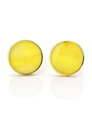 Amber Studs In Gold-Plated Silver The Monaco, image 