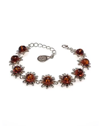 Cherry Amber Bracelet In Sterling Silver The Aster, image 