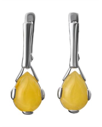 Honey Amber Earrings In Sterling Silver The Twinkle, image 