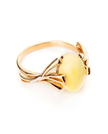 Oval Cut Amber Ring In Gold The Crocus, Ring Size: 8.5 / 18.5, image 