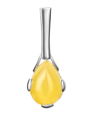 Honey Amber Pendant In Sterling Silver The Twinkle, image 