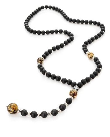 Black Amber Mala Beads The Cuba, image 