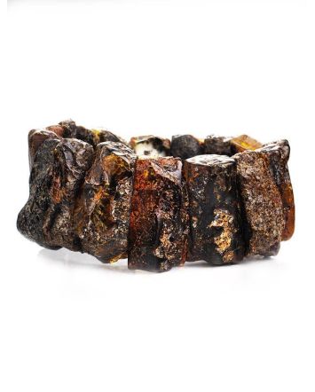 Cognac Amber Beaded Bracelet The Volcano, image 