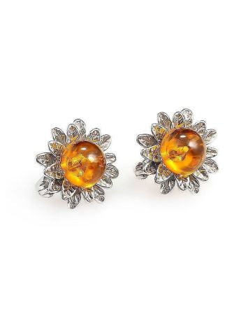 Amber Earrings In Sterling Silver The Aster, image 