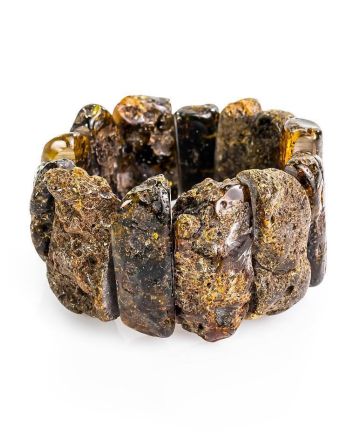 Bold Amber Beaded Bracelet The Volcano, image 