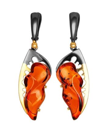 Amber Earrings In Gold-Plated Silver The Triumph, image 