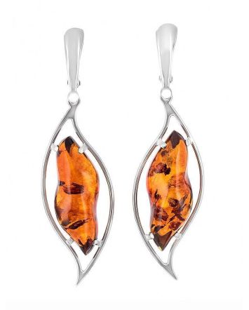 Handmade Amber Earrings In Sterling Silver The Palladio, image 