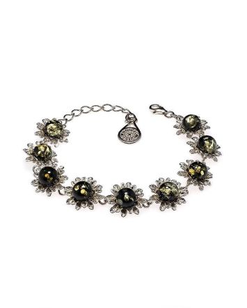 Green Amber Bracelet In Sterling Silver The Aster, image 