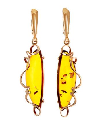 Handcrafted Amber Earrings In Gold The Rialto, image 