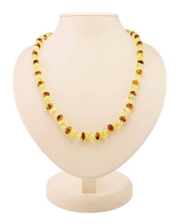 Multicolor Amber Beaded Necklace, image 