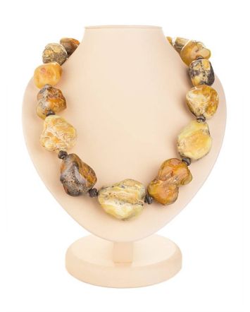 Raw Amber Beaded Necklace The Indonesia, image 