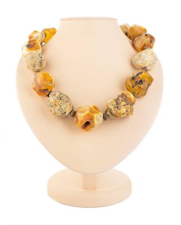 Raw Amber Beaded Necklace The Indonesia, image 