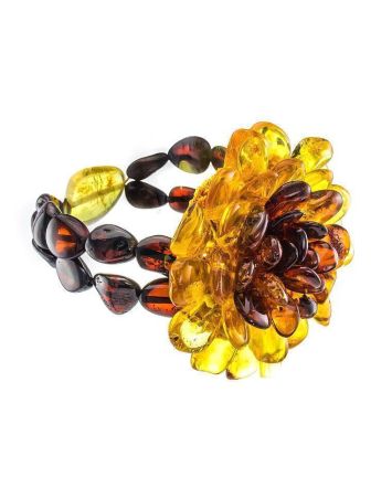 Multicolor Amber Bracelet The Chrysanthemum, image 