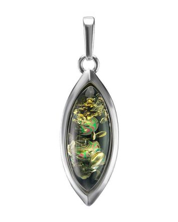 Green Amber Pendant In Sterling Silver The Amaranth, image 