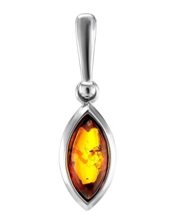 Sterling Silver Pendant With Cognac Amber The Amaranth, image 