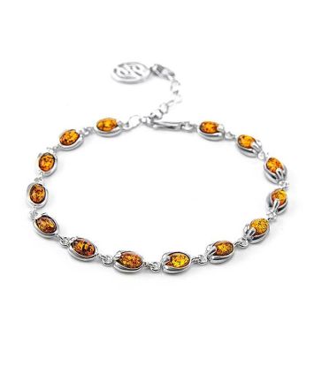Link Amber Bracelet In Sterling Silver The Astrid, image 
