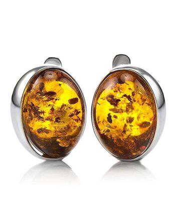 Lovely Amber Earrings In Sterling Silver The Suite, image 