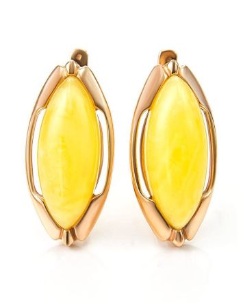 Amber Earrings In Gold-Plated Silver The Ballade, image 