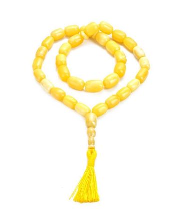 Islamic 33 Honey Amber Prayer Beads, image 
