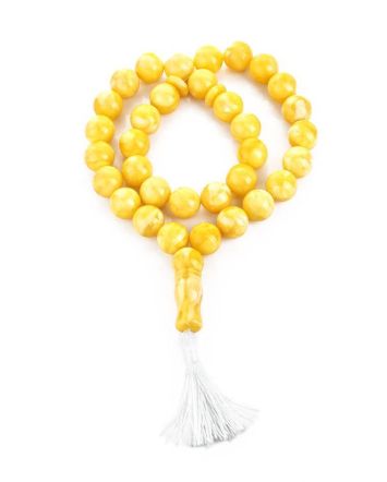 Islamic 33 Honey Amber Prayer Beads, image 