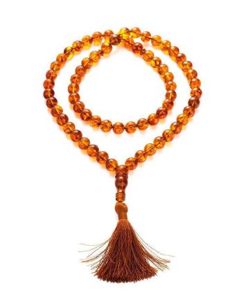 Muslim 66 Cognac Amber Prayer Beads, image 