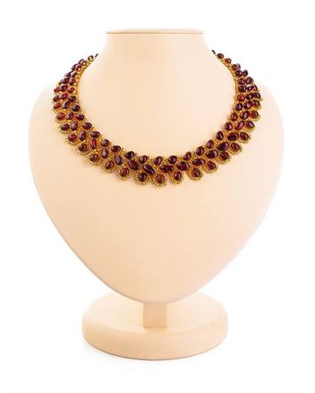 Amber Necklace With Yellow Glass Beads The Fable, image 
