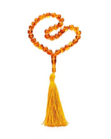 Muslim 33 Cognac Amber Prayer Beads, image 