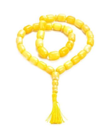 Wonderful Islamic 33 Honey Amber Prayer Beads, image 