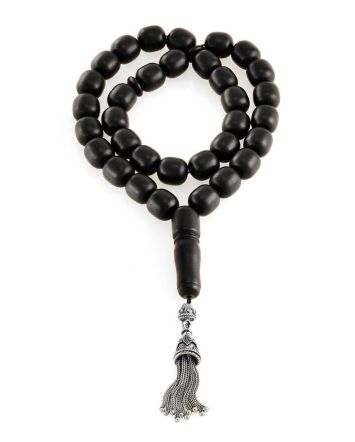 Unique Islamic 33 Black Amber Prayer Beads The Cuba, image 