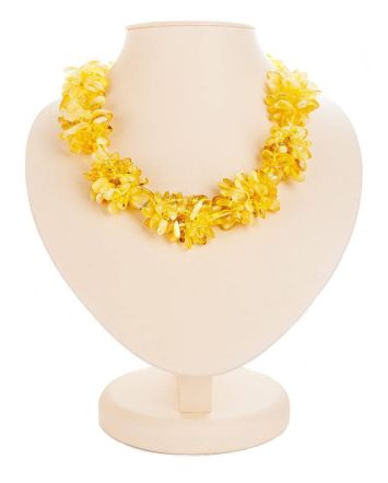 Honey Amber Necklace The Chrysanthemum, image 