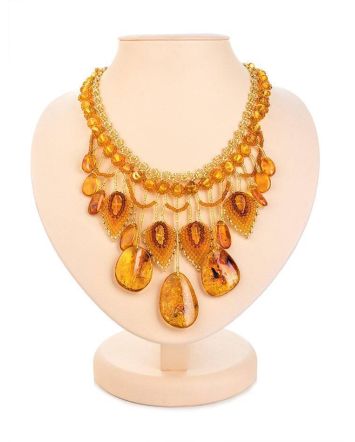 Amber Necklace With Beads The Fable, image 