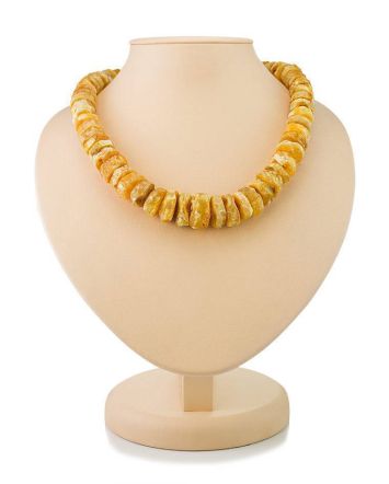 Raw Amber Beaded Necklace, image 