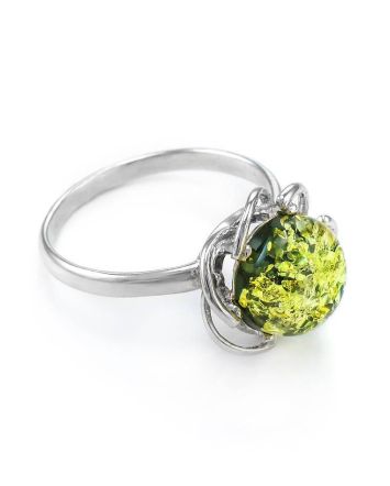 Lovely Amber Ring In Sterling Silver The Daisy, Ring Size: 12 / 21.5, image 