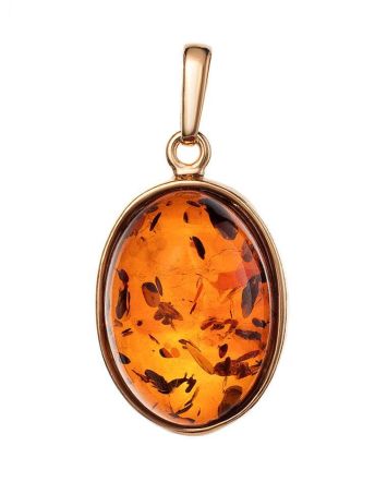 Drop Amber Pendant In Gold-Plated Silver The Goji, image 
