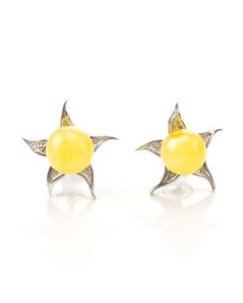 Lovely Stud Earring In Sterling Silver The Persimmon, image 
