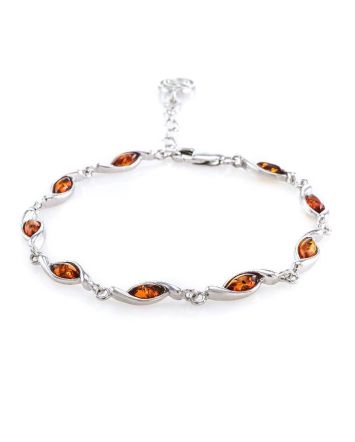 Amber Link Bracelet In Sterling Silver The Liana, image 