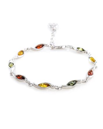 Amber Link Bracelet In Sterling Silver The Liana, image 