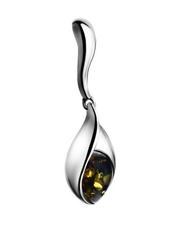 Floral Amber Pendant In Sterling Silver The Peony, image 
