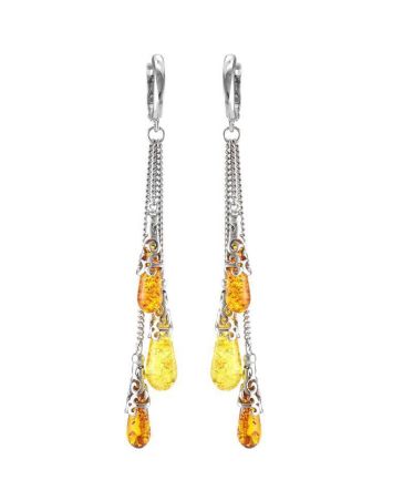Lemon Amber Earrings In Sterling Silver The Casablanca, image 