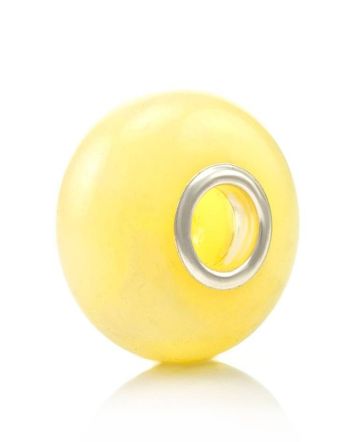 Polished Honey Amber Ball Charm, image 