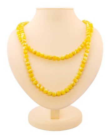 Honey Amber Ball Beaded Necklace The Ariadna, image 
