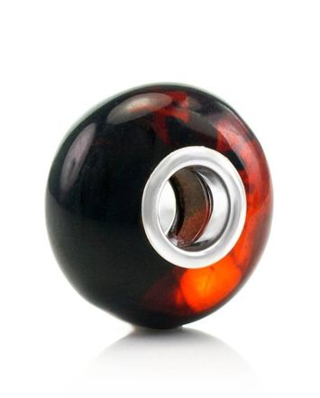 High Polished Cherry Amber Ball Charm, image 
