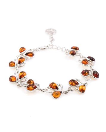 Amber Bracelet In Sterling Silver The Lily Of The Valley, image 