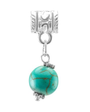 Charm With Reconstructed Turquoise The Acorn, image 