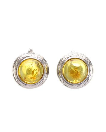 Lemon Amber Earrings In Sterling Silver The Hermitage, image 