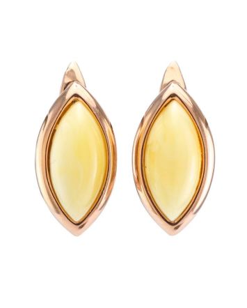 Amber Earrings In Gold The Amaranth, image 